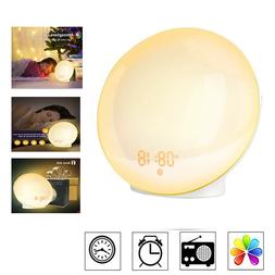 Wake Up Light Sunrise Alarm Clock for Kids Adults Bedrooms F