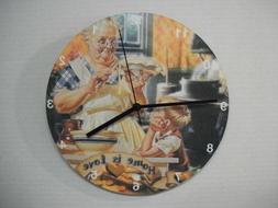 Wall Clock 11 Inch Round Quartz Battery Operated Home Decor 