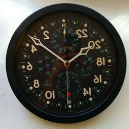 Wall Clock 24 hours Hamilton AN-5741-1 E-37500 Aircraft Cock