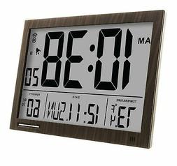 Digital  Wall Clock with Weather Forecast  Indoor Temperatur