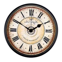 Wall Clock, JUSTUP 12 inch Black Wall Clock European Style R