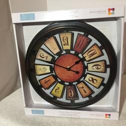 Wall Clock Colorful Clock For Kids Or Craft Room Big Numbers