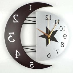 Wall Clock Decorative Moon New Clock Modern Design Home Deco