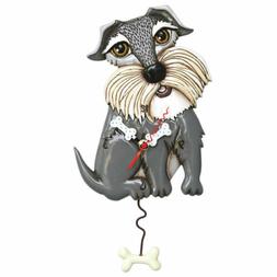 Wall Clock Dog with Pendulum Kitchen Watch Country House All
