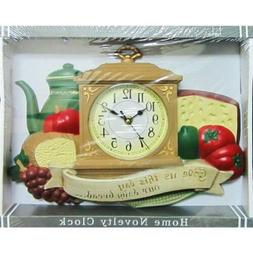 Wall Clock Kitchen Dining Daily Bread Design Analog Harko 76