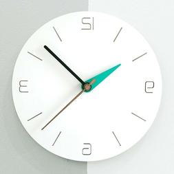 Wall Clock Modern Wooden PVC Quartz Type For Living Room  Ho