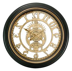Wall Clock Retro Watch Quartz Gearwork Art Antique Gears Vin