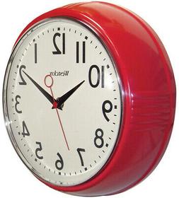 Wall Clock Round Retro Analog Display for Office Kitchen Bed