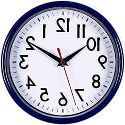 Bernhard Products - Navy Blue Wall Clock 8" Silent Non-Ticki