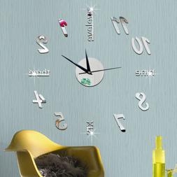 Wall Clock Watch Large Modern Simple DIY Sticker Decal 3D Ro