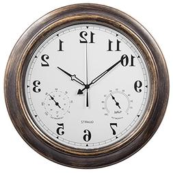 SkyNature 18 Inch Large Outdoor Wall Clock Waterproof with T