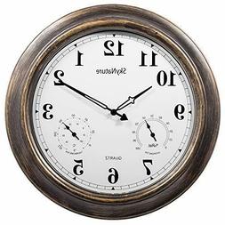 SkyNature 18 Inch Large Outdoor Wall Clock Waterproof Temper
