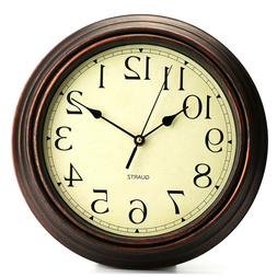 Battery Operated Decorative Rustic Retro Quartz Non Ticking 