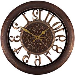 Large Modern - Battery Operated Non Ticking 13 Inch Elegant 