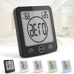 Wall Mounted Digital Shower Clock Humidity Bathroom Clock fo