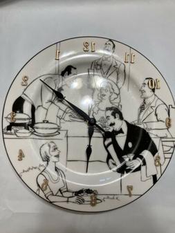 WALL CLOCK PLATE - Restaurant Themed. Battery Operated. 10.5