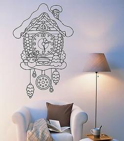 Wall Vinyl Fairytale Cuckoo-Clock Watch For Bedroom Mural Vi