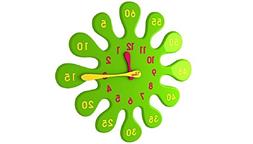 DECO&LIGHT Water Drop Wall Clock Green