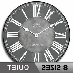 waterford gray wall clock decorative silent non