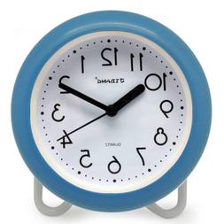 JIBANG Waterproof Bathroom Clock, Quartz Battery Operated Cl