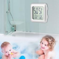 Waterproof Kitchen Bathroom Bath Shower Clock Temperature Su