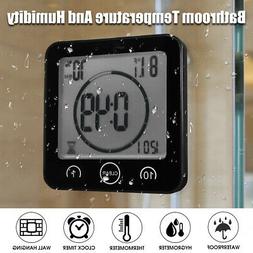 Waterproof Shower Clock Alarm Timer Suction Bath Bathroom Hu