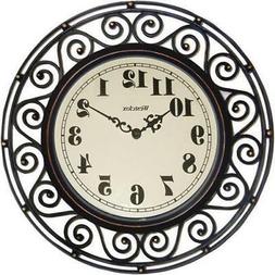 Westclox 32021A Detailed Frame Wall Clock with 12in Round Ca
