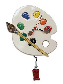 Allen Designs "Art Time" Whimsical Artist Palette Pendulum W