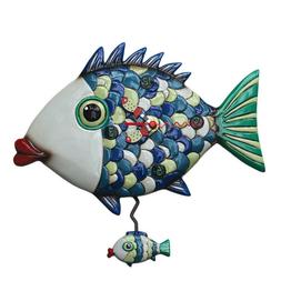 Allen Designs "Fishy Lips" Whimsical Pendulum Wall Clock