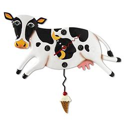 Allen Designs "Bessy Cow" Whimsical Pendulum Wall Clock