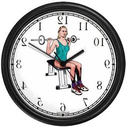 Woman Weight Lifting with Barbell - Physical Fitness-Exercis