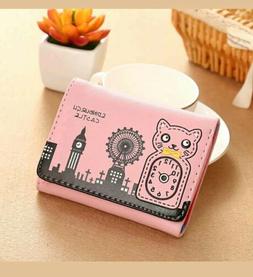 WOMENS / GIRLS    WALLET / CLUTCH     PINK     CAT / SKYLINE