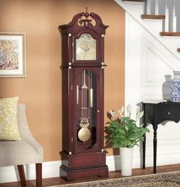 Wood Antique 72" Grandfather Clock Floor Standing Vintage Ch