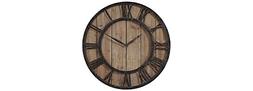 Wood And Metal 30"Dia Wall Clock Aged Wood Dimensions: 1.5"D