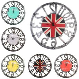 Wooden Wall Clock Rustic for Living Room Home Decoration, De