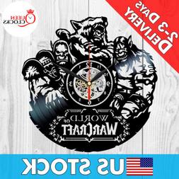 World of Warcraft Vinyl Record Wall Clock Room Art Decor Xma