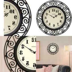 Westclox Wrought Iron Style 12" Round Wall Clock