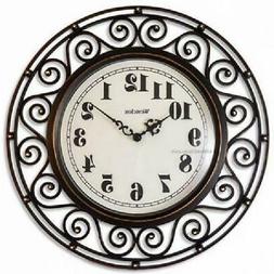 Westclox Wrought Iron Style 12" Round Wall Clock