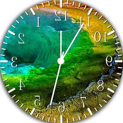 Yellow Stone National Park Frameless Borderless Wall Clock N