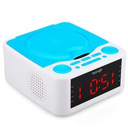 DPNAO YW-010 CD Player with Alarm Clock Radio, USB AUX Remot